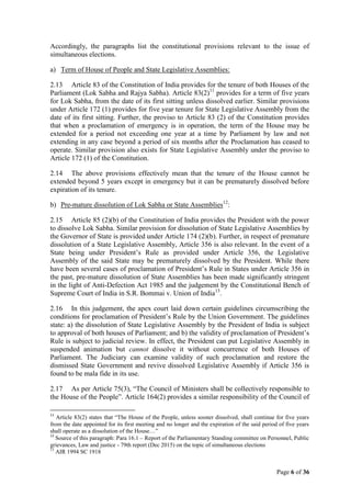 Simultaneous elections of Parliament and state Assembly | PDF