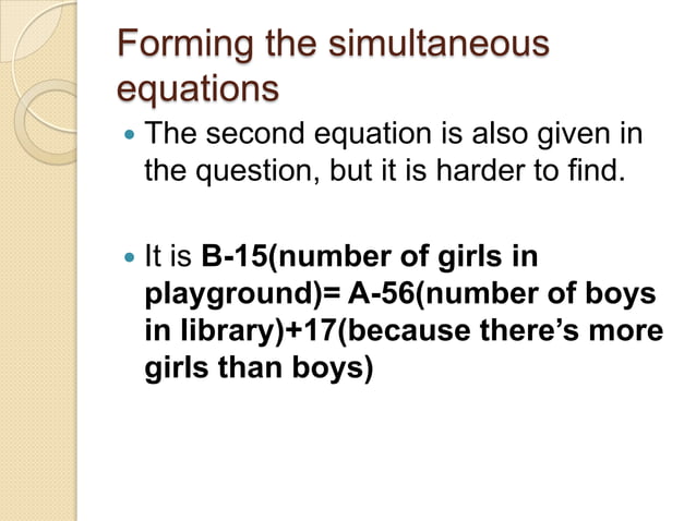 Simultaneous equations | PPT