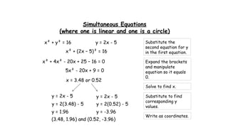 Simultaneous Equations. Powerpoint presentation | PPTX