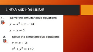 LINEAR AND NON-LINEAR
 