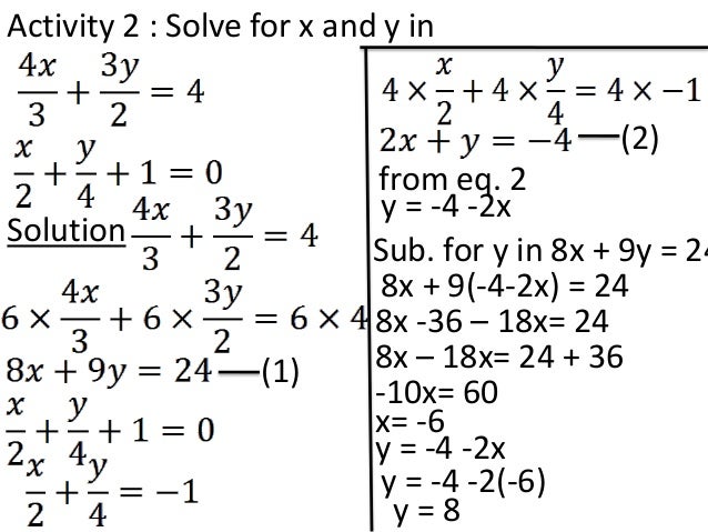 Simultaneous Equations