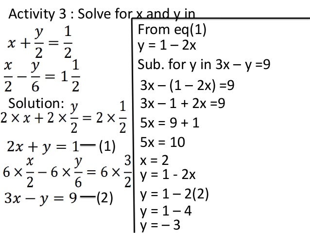 Simultaneous Equations