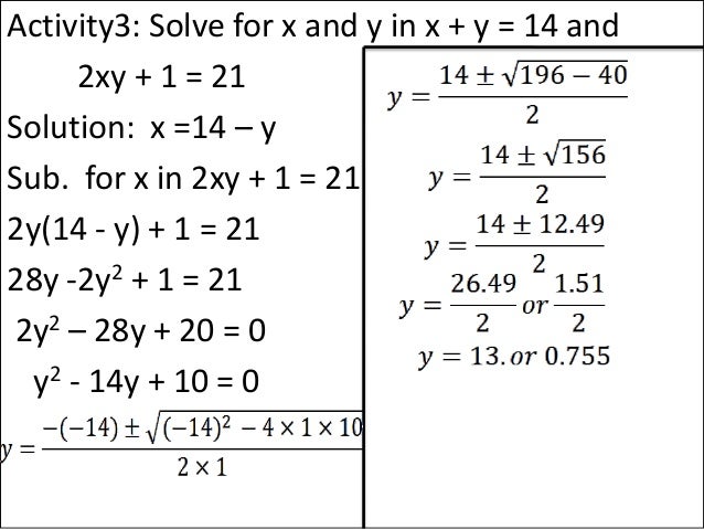 Simultaneous Equations