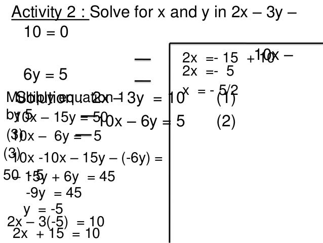 Simultaneous Equations