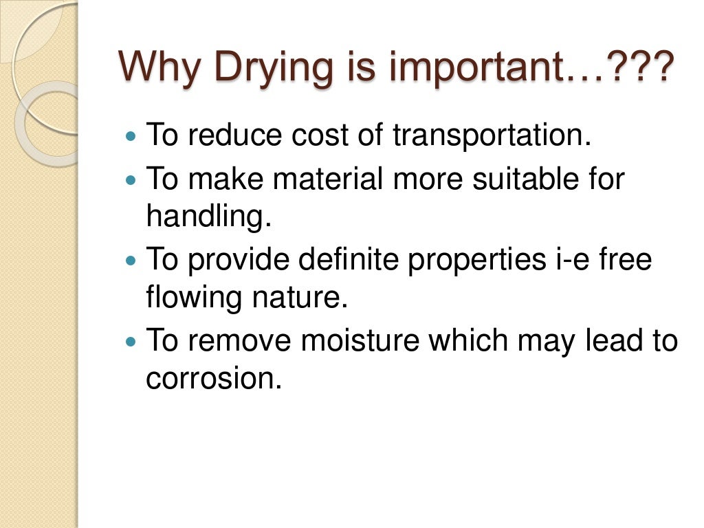drying process ppt