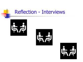 Reflection - Interviews
 