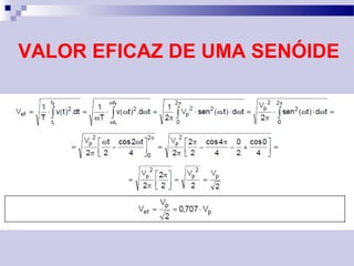VALOR EFICAZ DE UMA SENÓIDE
 