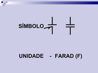 SÍMBOLO
UNIDADE FARAD (F)-
 