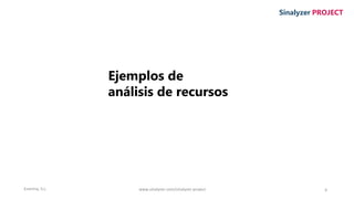 Enertria, S.L. 9
Sinalyzer PROJECT
Ejemplos de
análisis de recursos
www.sinalyzer.com/sinalyzer-project
 
