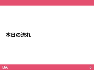 本日の流れ
6
 