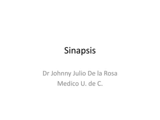 Sinapsis
Dr Johnny Julio De la Rosa
Medico U. de C.
 