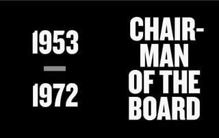 1953
1972
CHAIR-
MAN
OFTHE
BOARD
 