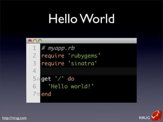 Sinatra Ruby Framework | PDF