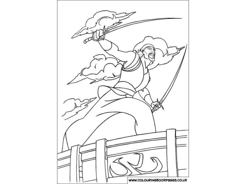 Sinbad Colouring Pages and Kids Colouring Activities