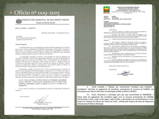  Ofício nº 009-2015
 