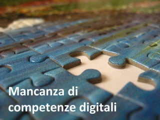 Mancanza 
di 
competenze 
digitali 
 