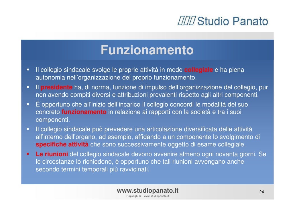 Collegio sindacale e revisore unico]