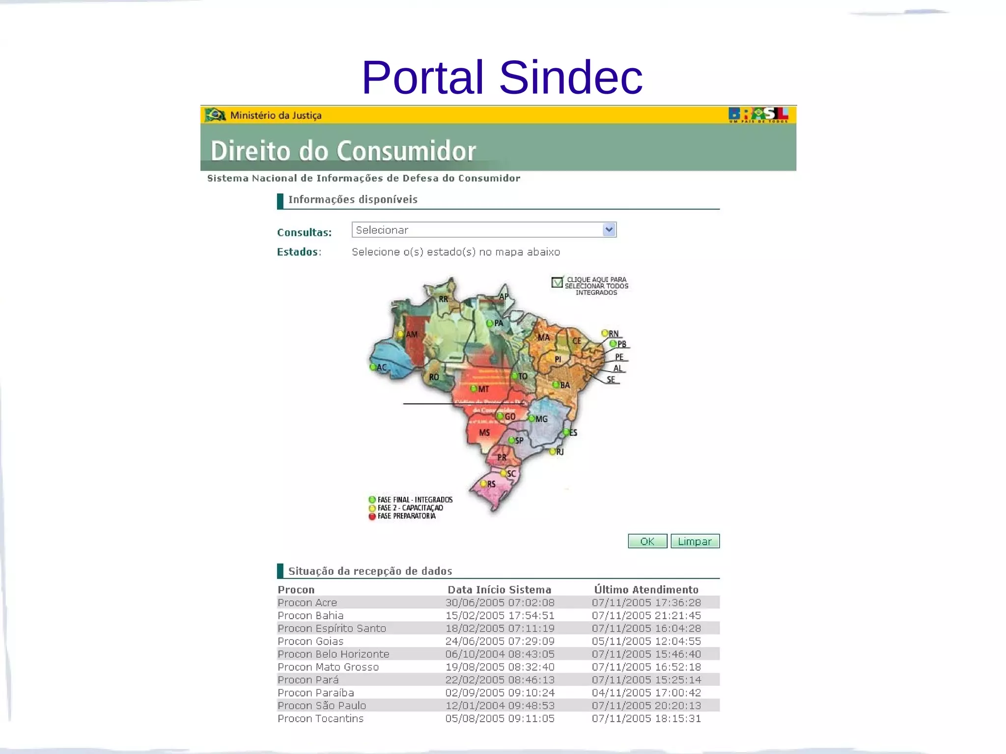 Portal Sindec
 