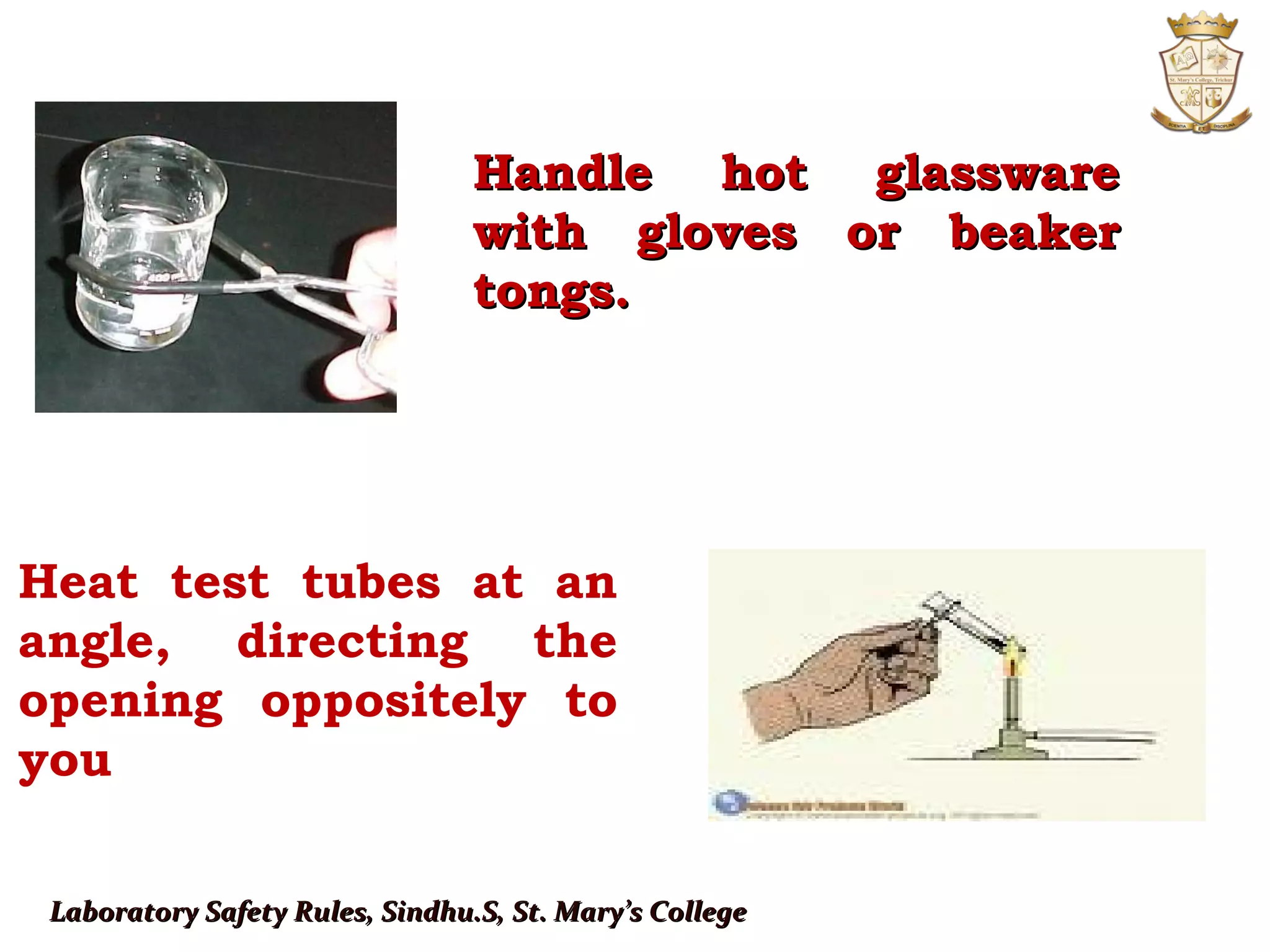 Biochemistry:Laboratory Safety Rules | PPT