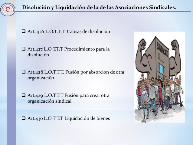 Resultado de imagen para disolucion y liquidacion de sindicatos