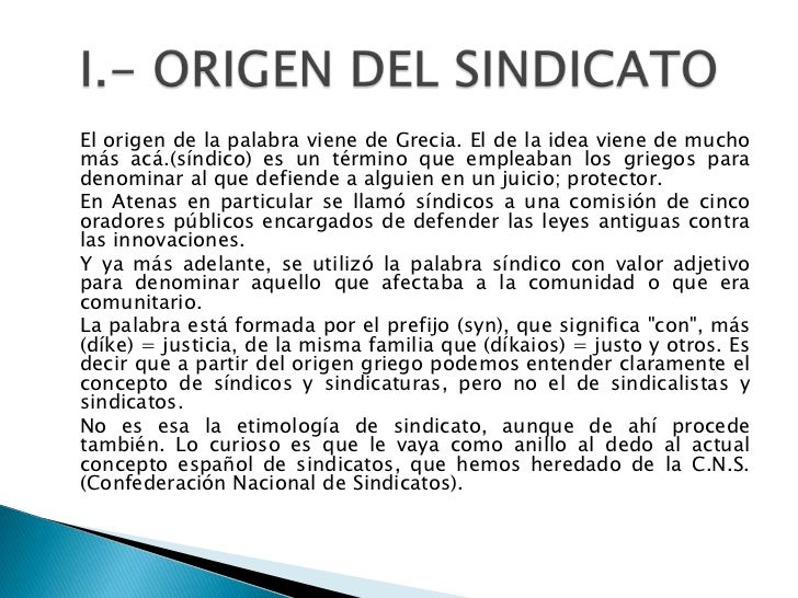 Sindicatos original