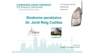 ¿Qué es el Síndrome Aerotóxico? – Dr. Jordi Roig Cutillas
