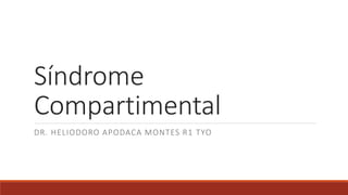 Síndrome
Compartimental
DR. HELIODORO APODACA MONTES R1 TYO
 