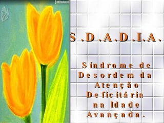 S.D.A.D.I.A. Síndrome de Desordem da  Atenção Deficitária  na Idade Avançada.   