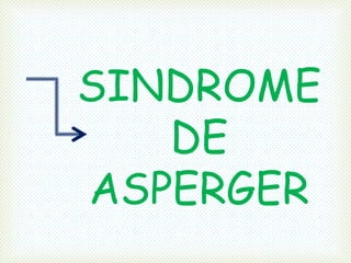 SINDROME
DE
ASPERGER
 