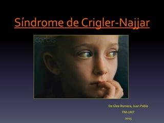Síndrome de Crigler-Najjar
De Glee Romera, Juan Pablo
FM-UNT
2015
 