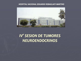 HOSPITAL NACIONAL EDGARDO REBAGLIATI MARTINS




IV° SESION DE TUMORES
  NEUROENDOCRINOS
 