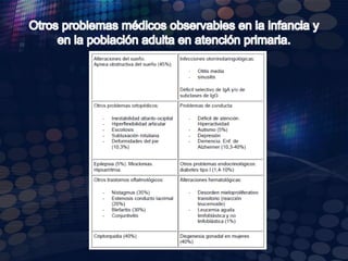 Actividades preventivas en niños con Sx de Down