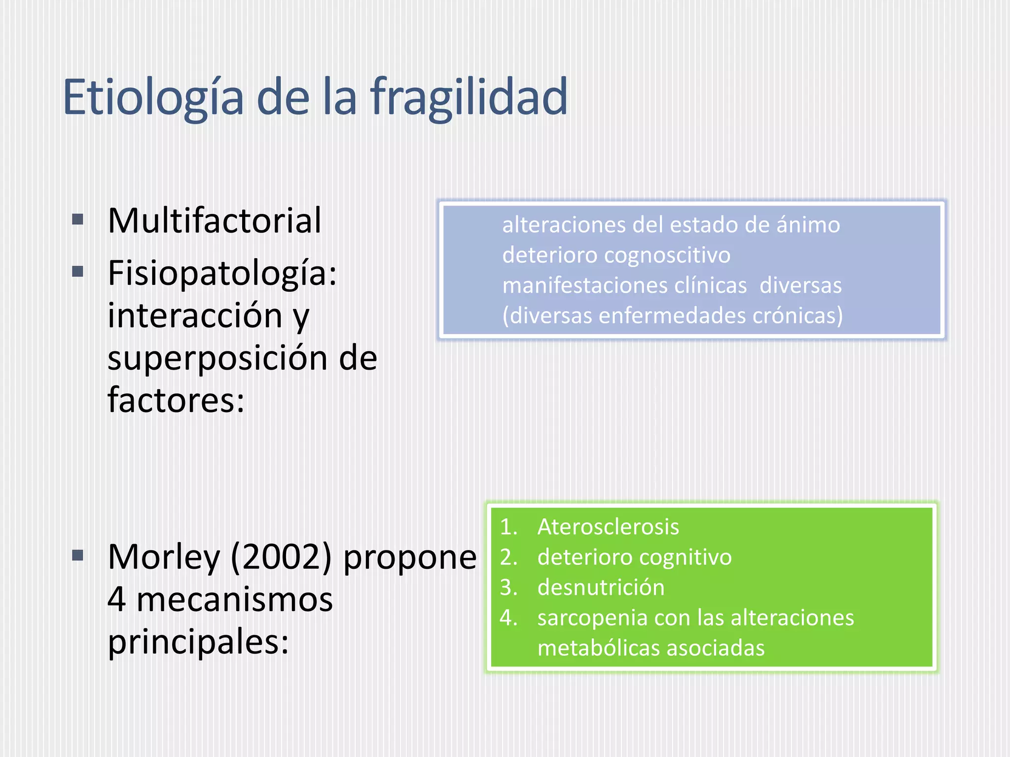 Síndrome de fragilidad en el anciano | PPTX