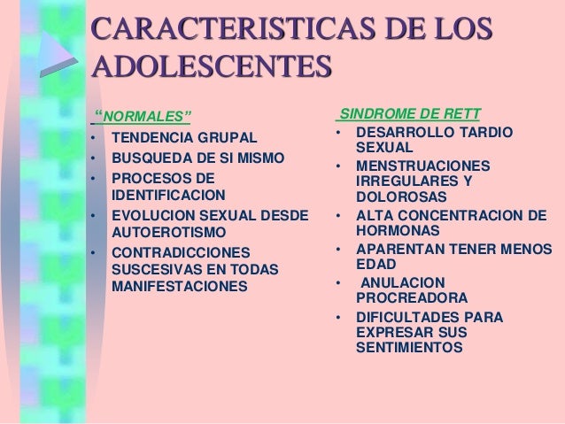 Adolescencia y Sindrome de Rett