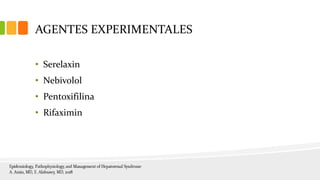 AGENTES EXPERIMENTALES
• Serelaxin
• Nebivolol
• Pentoxifilina
• Rifaximin
 