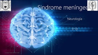 Sindrome meníngeo
Neurología
5° D
Cundapí Toledo Marcela Lizeth
 