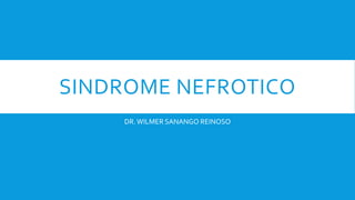 SINDROME NEFROTICO
DR.WILMER SANANGO REINOSO
 