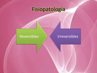 Fisiopatología



Reversibles      Irreversibles
 