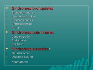 Sindromes respiratorios  