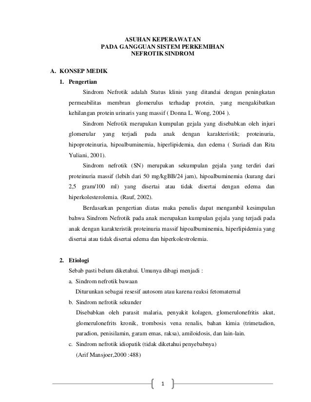 Sindrom Nefrotik Akper Pemkab Muna