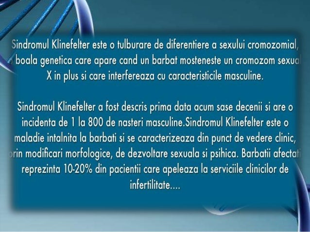 Sindromul klinefelter cariotip