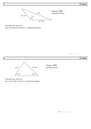 Sine Rule Math Questions Solving questions sine-and-cosine-rule.pdf