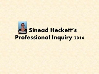 Sinead Heckett’s 
Professional Inquiry 2014 
 