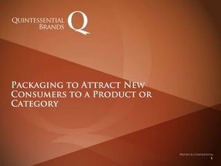 1
Packaging to Attract New
Consumers to a Product or
Category
 