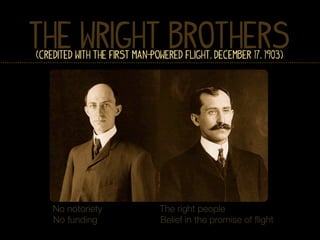 The Wright Brothers
(Credited with the First Man-Powered Flight, December 17, 1903)




    No notoriety               The...