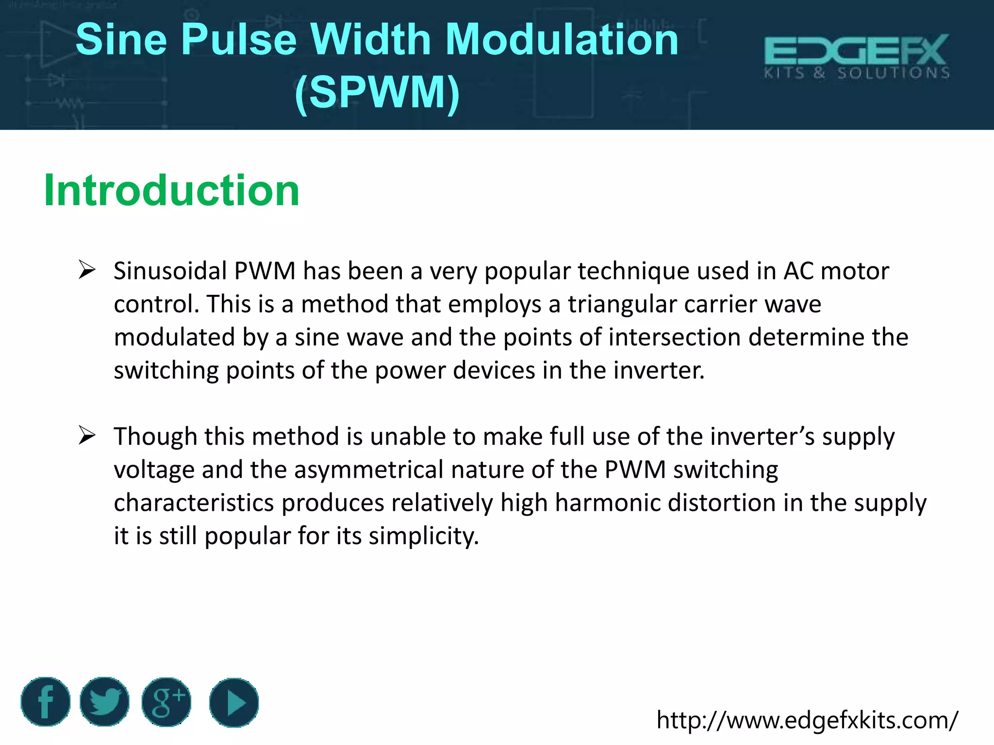 About Sine Pulse Width Modulation | PPTX
