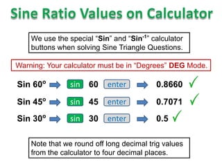 The Sine Ratio | PPTX