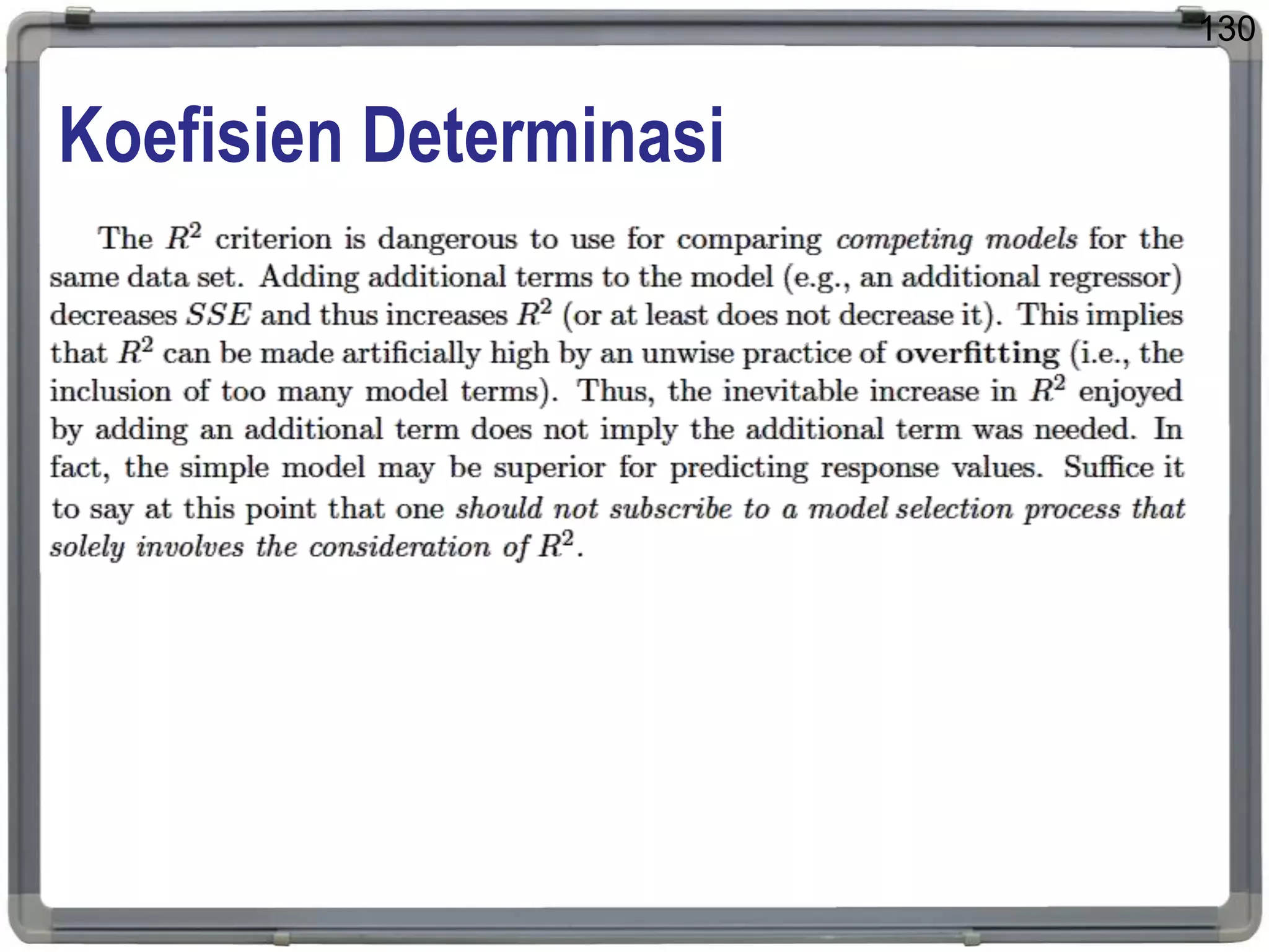 Koefisien Determinasi
130
 