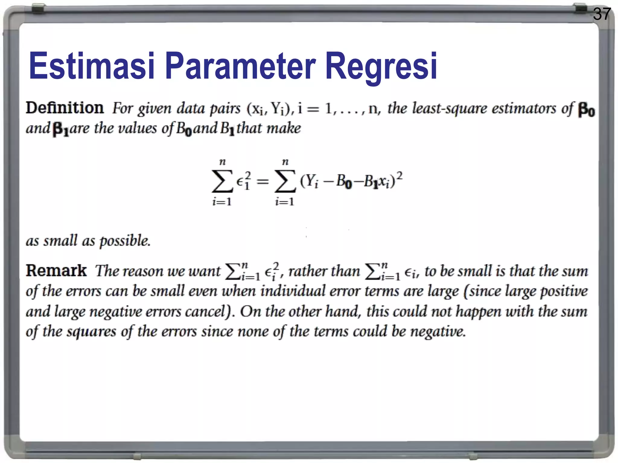 Estimasi Parameter Regresi
37
 