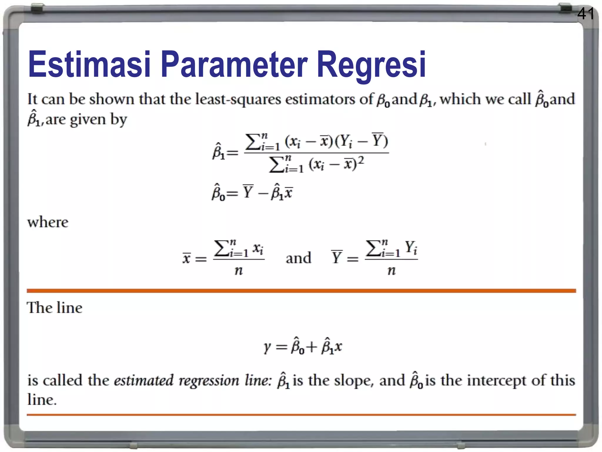 Estimasi Parameter Regresi
41
 